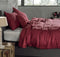 Zohome Dekbedovertrek Satinado - Effen Bedlinnen - 240x220 - Rood - Dekbedhoes van 100% Katoen-Satijn