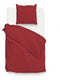 Zohome Dekbedovertrek Satinado - Effen Bedlinnen - 240x220 - Rood - Dekbedhoes van 100% Katoen-Satijn