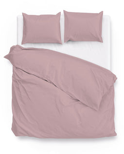 Zohome Dekbedovertrek Satinado - Effen Bedlinnen - 240x220 - Roze - Dekbedhoes van 100% Katoen-Satijn
