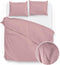 Zohome Dekbedovertrek Satinado - Effen Bedlinnen - 240x220 - Roze - Dekbedhoes van 100% Katoen-Satijn