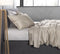Zohome Dekbedovertrek Satinado - Effen Bedlinnen - 260x220 - Beige - Dekbedhoes van 100% Katoen-Satijn