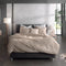 Zohome Dekbedovertrek Satinado - Effen Bedlinnen - 260x220 - Beige - Dekbedhoes van 100% Katoen-Satijn