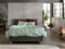 Zohome Dekbedovertrek Satinado - Effen Bedlinnen - 260x220 - Groen - Dekbedhoes van 100% Katoen-Satijn