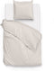Zohome Dekbedovertrek Satinado - Effen Bedlinnen - 260x220 - Off-White - Dekbedhoes van 100% Katoen-Satijn