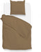 Zohome Dekbedovertrek Satinado - Effen Bedlinnen - 260x220 - Taupe - Dekbedhoes van 100% Katoen-Satijn