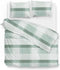 Zohome Dekbedovertrek Scout - Bedlinnen met Ruiten print - 140x220 - Groen - Dekbedhoes van 100% Katoen