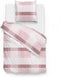 Zohome Dekbedovertrek Scout - Bedlinnen met Ruiten print - 240x220 - Roze - Dekbedhoes van 100% Katoen