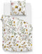 Zohome Dekbedovertrek Shae - Bedlinnen met Bloemen print - 140x220 - Wit - Dekbedhoes van 100% Katoen-Flanel