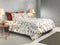 Zohome Dekbedovertrek Shae - Bedlinnen met Bloemen print - 140x220 - Wit - Dekbedhoes van 100% Katoen-Flanel