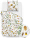 Zohome Dekbedovertrek Shae - Bedlinnen met Bloemen print - 140x220 - Wit - Dekbedhoes van 100% Katoen-Flanel