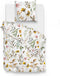 Zohome Dekbedovertrek Shae - Bedlinnen met Bloemen print - 200x220 - Wit - Dekbedhoes van 100% Katoen-Flanel