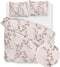 Zohome Dekbedovertrek Sharon - Bedlinnen met Takken print - 140x220 - Roze - Dekbedhoes van 100% Katoen