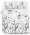 Zohome Dekbedovertrek Taleen - Bedlinnen met Bloemen print - 240x220 - Wit - Dekbedhoes van 100% Katoen-Satijn