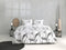 Zohome Dekbedovertrek Taleen - Bedlinnen met Bloemen print - 240x220 - Wit - Dekbedhoes van 100% Katoen-Satijn