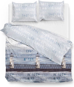 Zohome dekbedovertrek Tanner - 200 x 200/220 cm - blauw