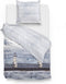 Zohome Dekbedovertrek Tanner - Bedlinnen met print - 140x220 - Blauw - Dekbedhoes van 100% Katoen-Satijn