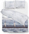 Zohome Dekbedovertrek Tanner - Bedlinnen met print - 140x220 - Blauw - Dekbedhoes van 100% Katoen-Satijn
