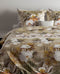 Zohome Dekbedovertrek Valerie - Bedlinnen met Bloemen print - 200x220 - Groen - Dekbedhoes van 100% Katoen