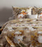 Zohome Dekbedovertrek Valerie - Bedlinnen met Bloemen print - 200x220 - Groen - Dekbedhoes van 100% Katoen