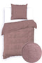 Zohome Dekbedovertrek Velluto-a-Coste - Effen Bedlinnen - 200x220 - Roze - Dekbedhoes van Polyester / Katoen