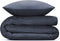 Zohome Dekbedovertrek Velluto - Effen Bedlinnen - 140x220 - Blauw - Dekbedhoes van Polyester / Katoen