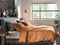 Zohome Dekbedovertrek Velluto - Effen Bedlinnen - 140x220 - Bruin - Dekbedhoes van Polyester / Katoen