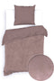 Zohome Dekbedovertrek Velluto - Effen Bedlinnen - 140x220 - Roze - Dekbedhoes van Polyester / Katoen