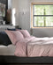 Zohome Dekbedovertrek Velluto - Effen Bedlinnen - 140x220 - Roze - Dekbedhoes van Polyester / Katoen