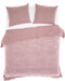 Zohome Dekbedovertrek Velluto - Effen Bedlinnen - 140x220 - Roze - Dekbedhoes van Polyester / Katoen