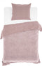 Zohome Dekbedovertrek Velluto - Effen Bedlinnen - 140x220 - Roze - Dekbedhoes van Polyester / Katoen