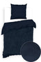 Zohome Dekbedovertrek Velluto - Effen Bedlinnen - 200x220 - Blauw - Dekbedhoes van Polyester / Katoen