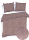 Zohome Dekbedovertrek Velluto - Effen Bedlinnen - 200x220 - Roze - Dekbedhoes van Polyester / Katoen