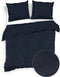 Zohome Dekbedovertrek Velluto - Effen Bedlinnen - 240x220 - Blauw - Dekbedhoes van Polyester / Katoen