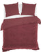 Zohome Dekbedovertrek Velluto - Effen Bedlinnen - 240x220 - Rood - Dekbedhoes van Polyester / Katoen