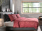 Zohome Dekbedovertrek Velluto - Effen Bedlinnen - 240x220 - Rood - Dekbedhoes van Polyester / Katoen
