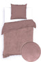 Zohome Dekbedovertrek Velluto - Effen Bedlinnen - 240x220 - Roze - Dekbedhoes van Polyester / Katoen