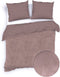 Zohome Dekbedovertrek Velluto - Effen Bedlinnen - 240x220 - Roze - Dekbedhoes van Polyester / Katoen