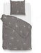 Zohome Dekbedovertrek Wertz - Bedlinnen met Natuur print - 140x220 - Taupe - Dekbedhoes van 100% Katoen
