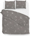 Zohome Dekbedovertrek Wertz - Bedlinnen met Natuur print - 140x220 - Taupe - Dekbedhoes van 100% Katoen