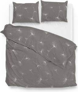 Zohome Dekbedovertrek Wertz - Bedlinnen met Natuur print - 200x220 - Taupe - Dekbedhoes van 100% Katoen