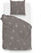 Zohome Dekbedovertrek Wertz - Bedlinnen met Natuur print - 200x220 - Taupe - Dekbedhoes van 100% Katoen