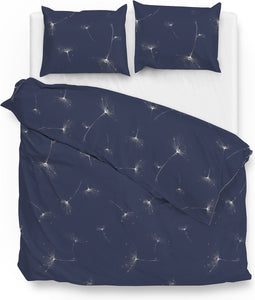 Zohome Dekbedovertrek Wertz - Bedlinnen met Natuur print - 240x220 - Blauw - Dekbedhoes van 100% Katoen
