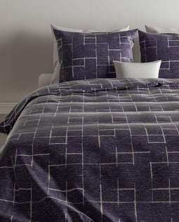 Zohome Dekbedovertrek Zale - Bedlinnen met Ruiten print - 240x220 - Blauw - Dekbedhoes van 100% Katoen