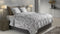 Zohome Dekbedovertrek Zane - Bedlinnen met Takken print - 260x220 - Grijs - Dekbedhoes van 100% Katoen