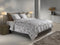 Zohome Dekbedovertrek Zane - Bedlinnen met Takken print - 260x220 - Grijs - Dekbedhoes van 100% Katoen