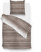 Zohome Dekbedovertrek Zen - Bedlinnen met Strepen print - 240x220 - Taupe - Dekbedhoes van 100% Katoen