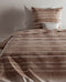 Zohome Dekbedovertrek Zen - Bedlinnen met Strepen print - 240x220 - Taupe - Dekbedhoes van 100% Katoen