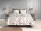 Zohome Dekbedovertrek Zusa - Bedlinnen met Bloemen print - 260x220 - Natural - Dekbedhoes van 100% Katoen-Flanel