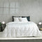 Zohome Delon Dekbedovertrek - Eenpersoons - Katoensatijn - 140x200-220cm - Off-White