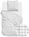 Zohome Delon Dekbedovertrek - Eenpersoons - Katoensatijn - 140x200-220cm - Off-White